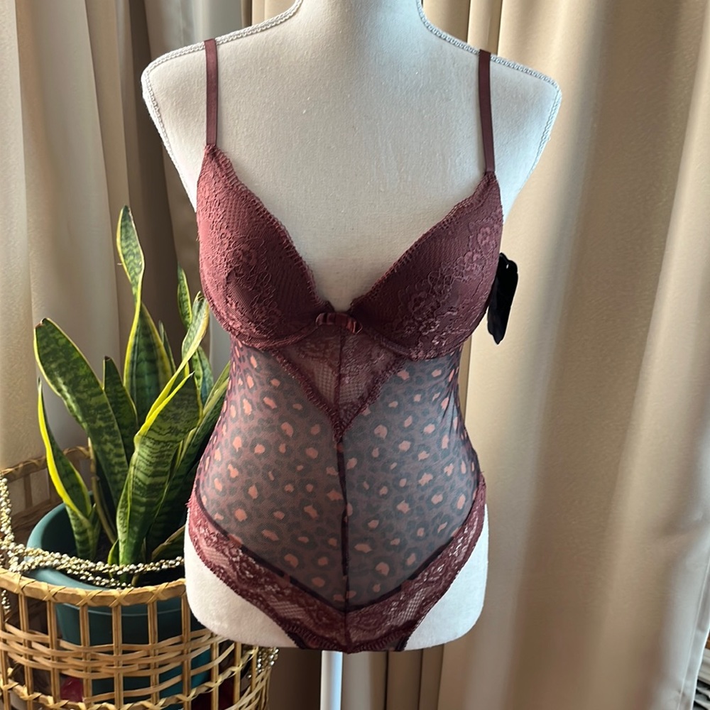 Black Fuchsia by Secret Lace Lingerie body suit